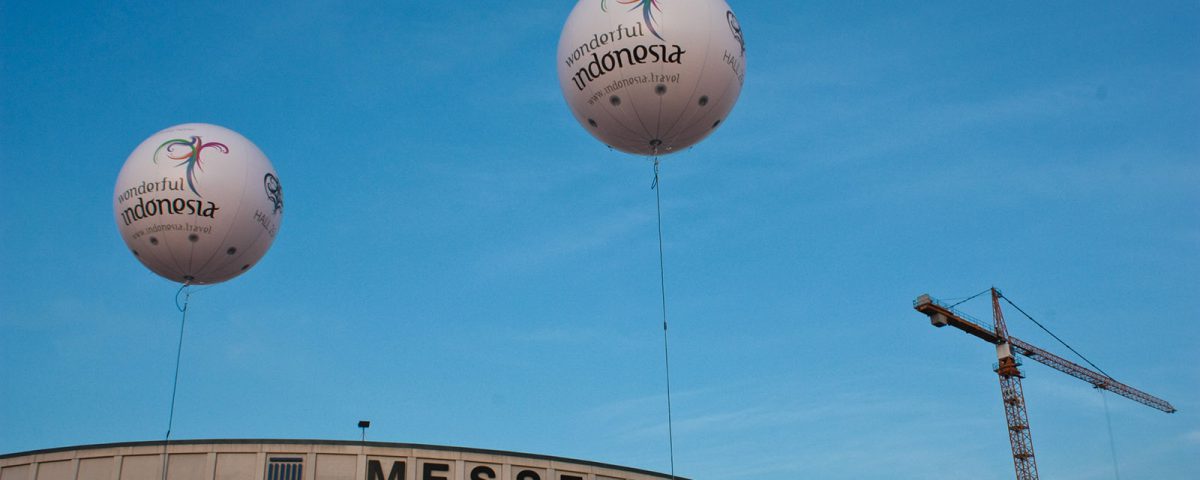 Messe Berlin - ITB - Riesenballons für Indonesien