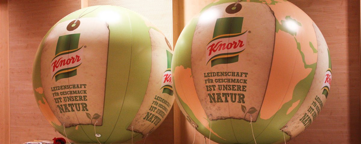 Riesenballons für Knorr