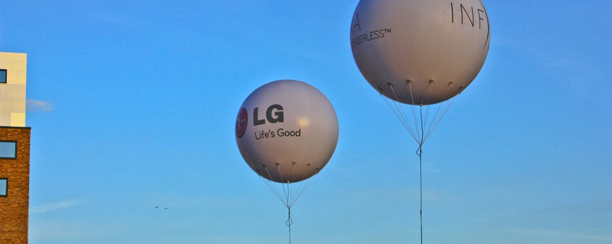 große Helium-Netzballons für LG
