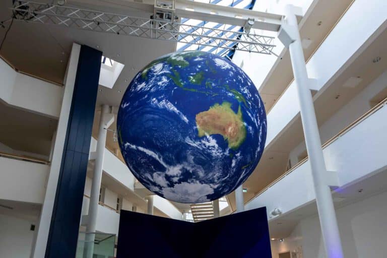 Globus, aufblasbare Weltkugel, Satellitenbild mit Wetterdaten, 4m