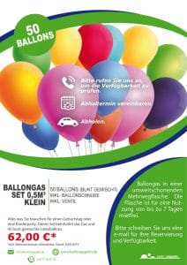 Helium-Ballongas-Set-50 Ballons