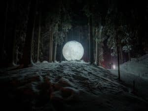 aufblasbarer Mond mit 300W LED Innenbeleuchtung